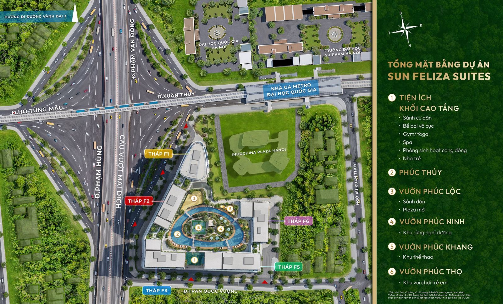 mặt bằng Sun Feliza Suites Cầu Giấy