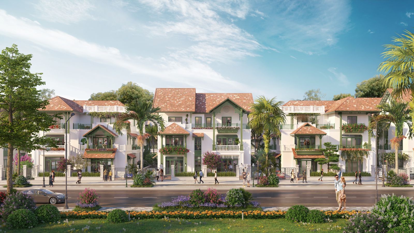 thiết kế biệt thự song lập Sun Urban City