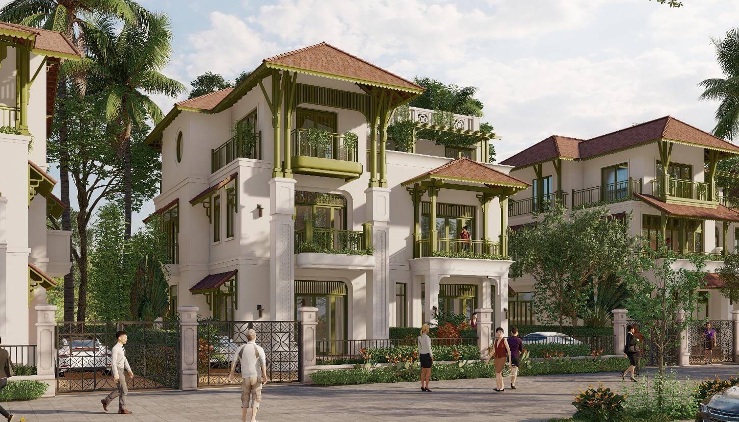 thiết kế biệt thự đơn lập sun urban city