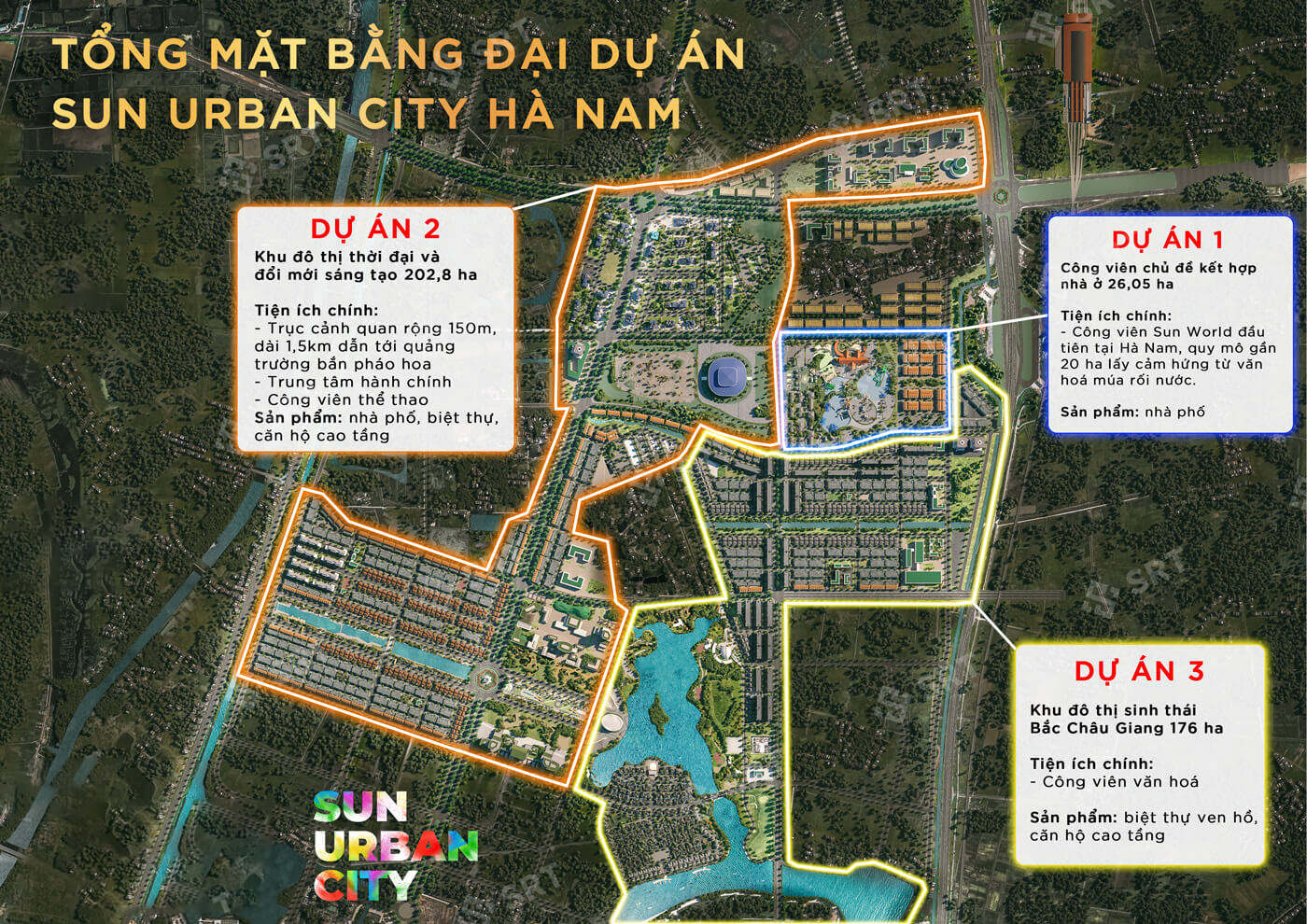 mặt bằng tổng thể Sun Urban City